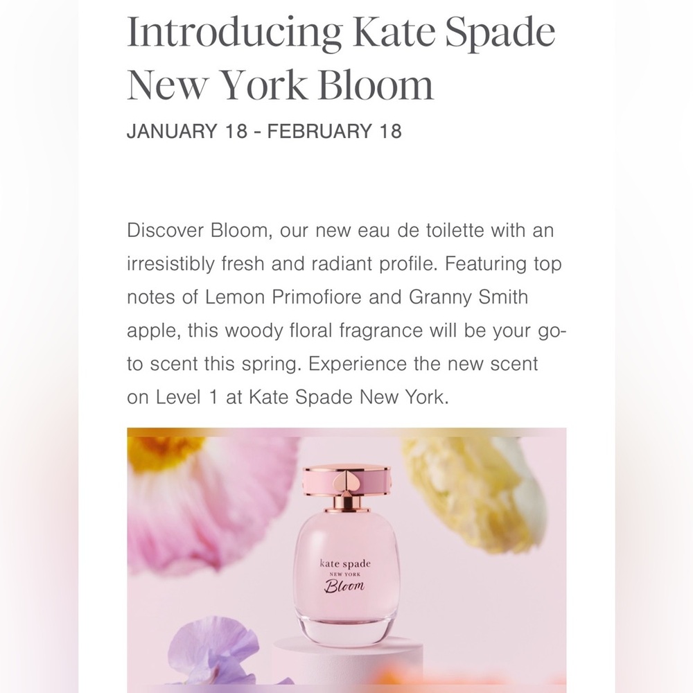 Kate Spade Bloom Eau de Toilette - Pink and Gold